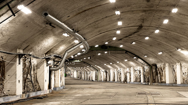 bergrum tunnel