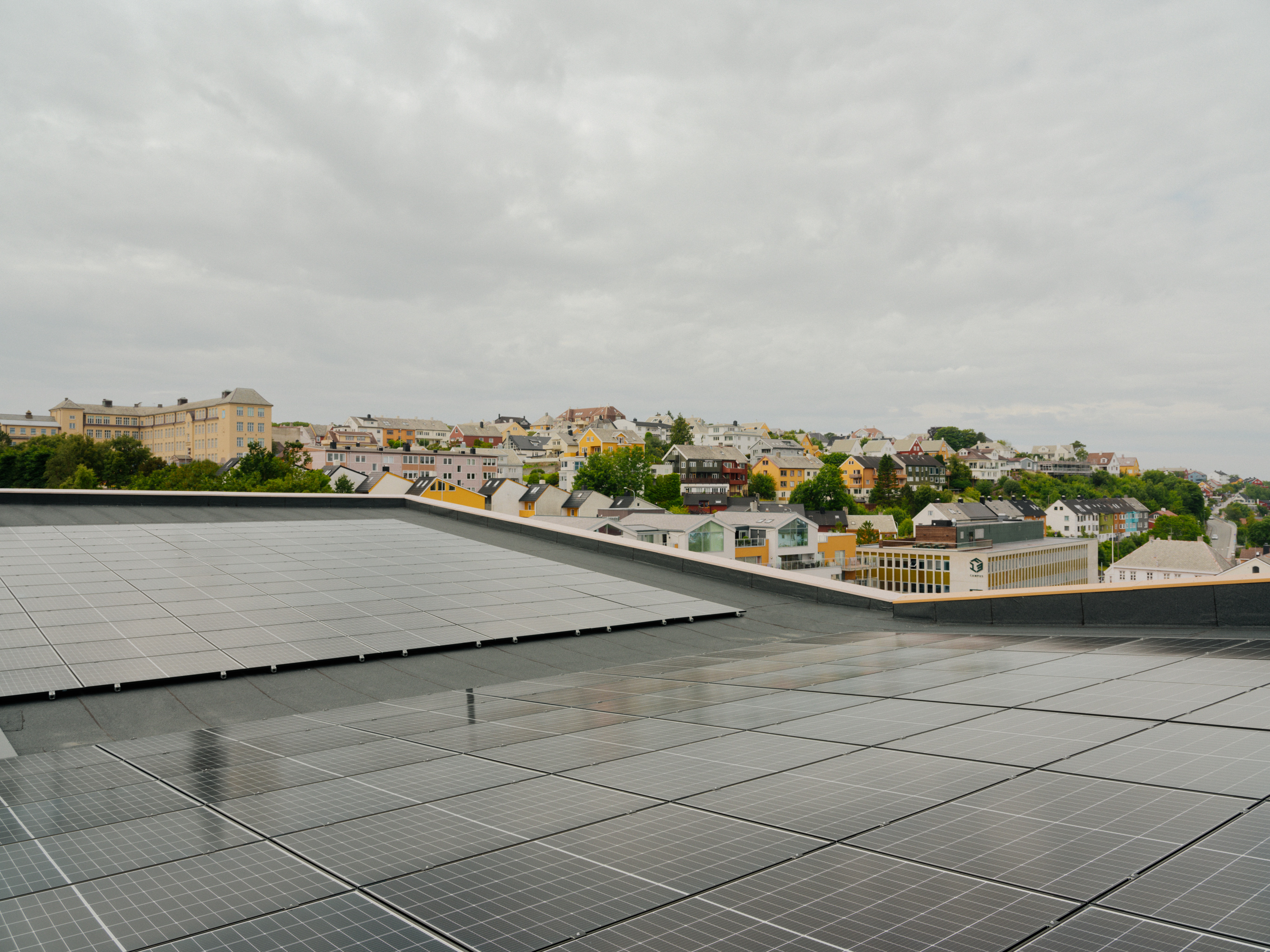 Solcellepanel på Campus
